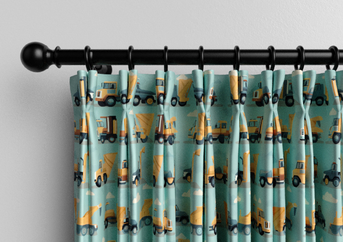 Construction Crew, Digger - Made to Measure Curtains - Image 10